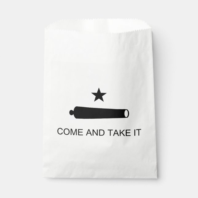 Come & Take It! Texas State battle Flag Favour Bag (Front)