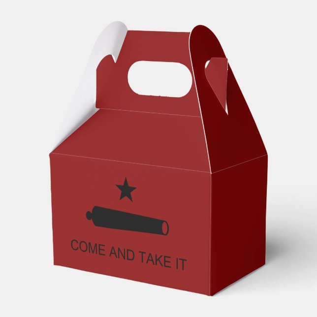 Come & Take It! Texas State battle Flag Favour Box (Front Side)
