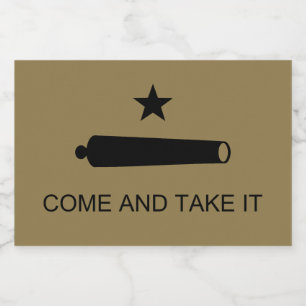 Come & Take It! Texas State battle Flag Food Label