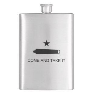 Come & Take It! Texas State battle Flag Hip Flask