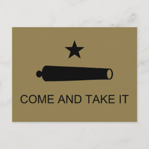 Come & Take It! Texas State battle Flag Postcard