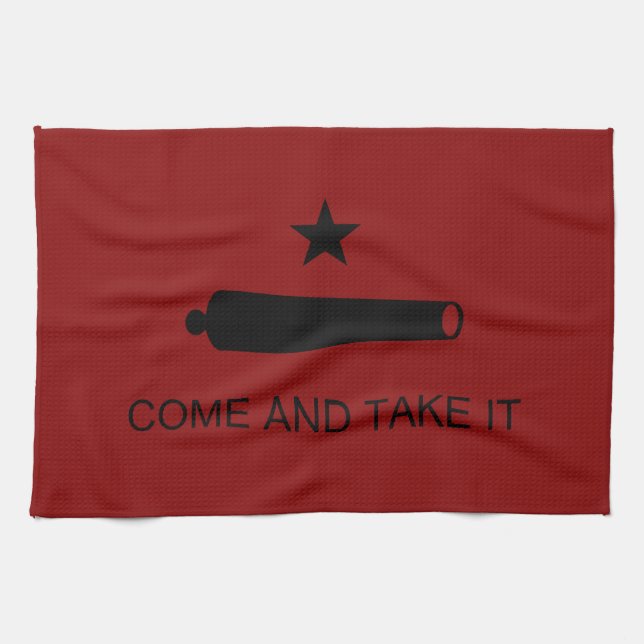 Come & Take It! Texas State battle Flag Tea Towel (Horizontal)