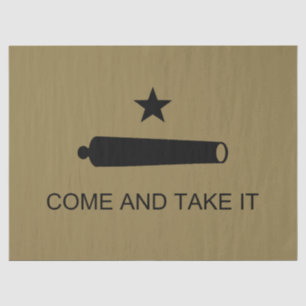 Come & Take It! Texas State battle Flag Tissue Paper