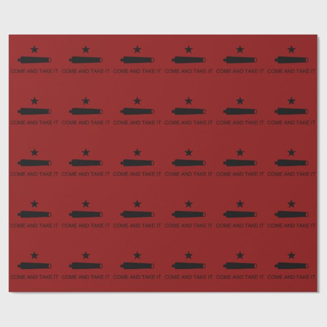 Come & Take It! Texas State battle Flag Wrapping Paper (Flat)