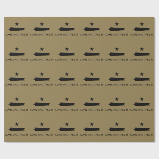 Come & Take It! Texas State battle Flag Wrapping Paper (Flat)