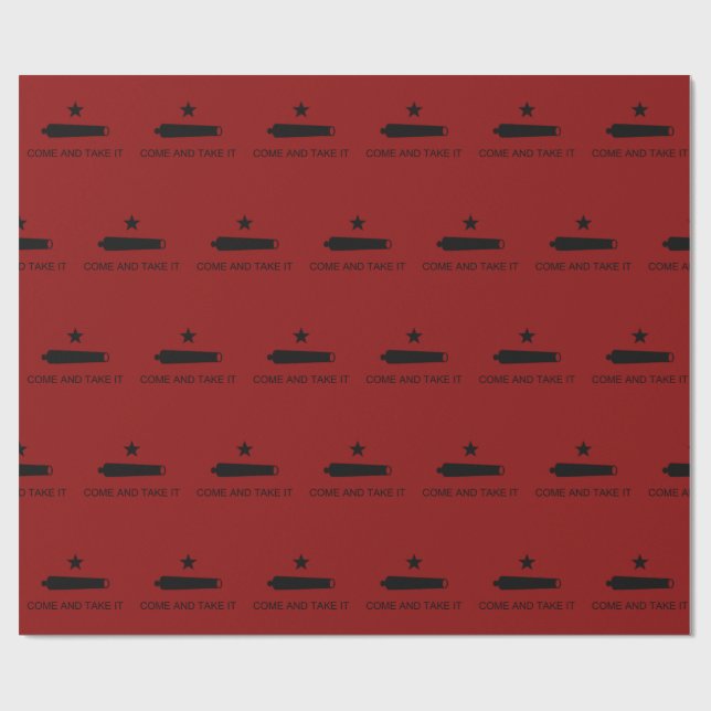 Come & Take It! Texas State battle Flag Wrapping Paper (Flat)