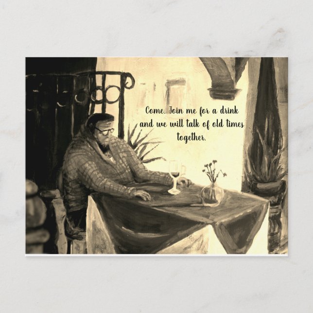 Come, Talk of Old Times invitation Postcard (Front)