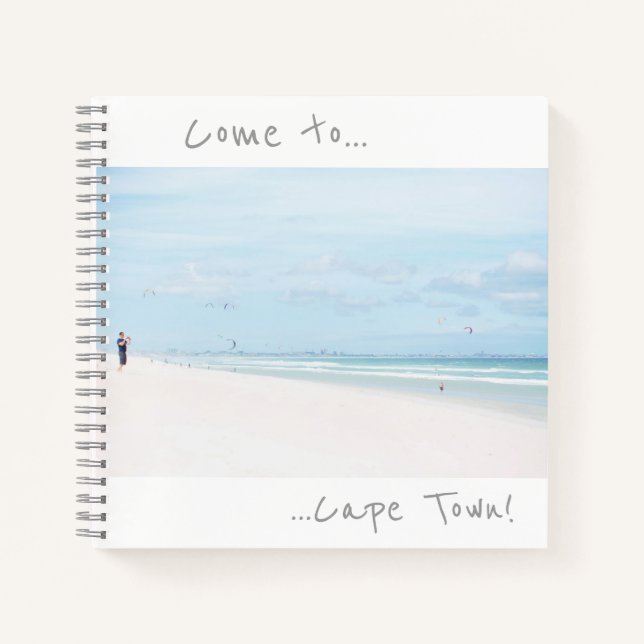 Come to Cape Town Beach Ocean Notebook (Front)