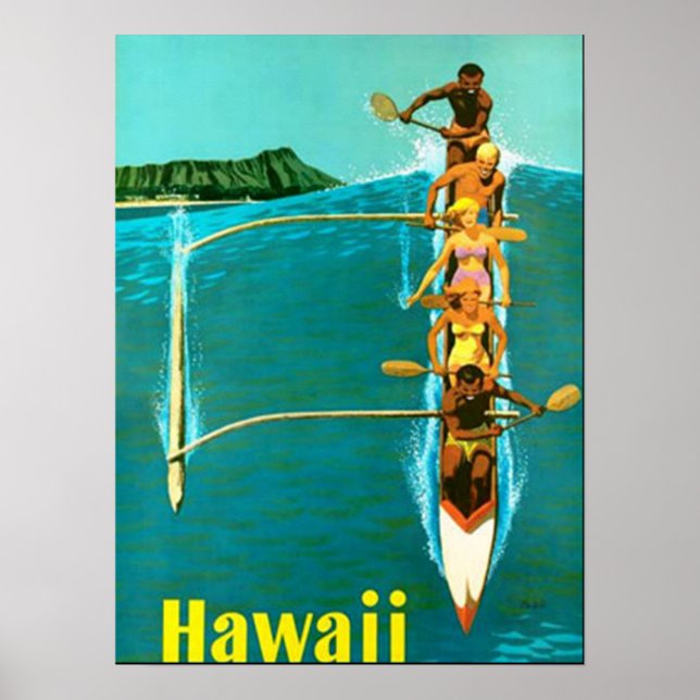 Come to Hawaii vintage poster (Front)