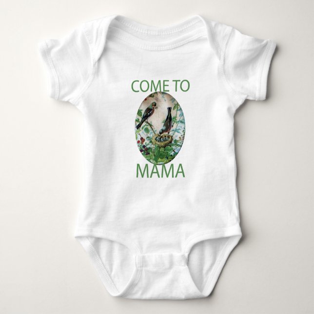 Come to Mama.png Baby Bodysuit (Front)