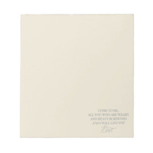 Come To Me And I Will Give You Rest Notepad