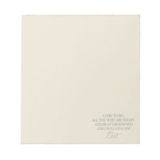 Come To Me And I Will Give You Rest Notepad