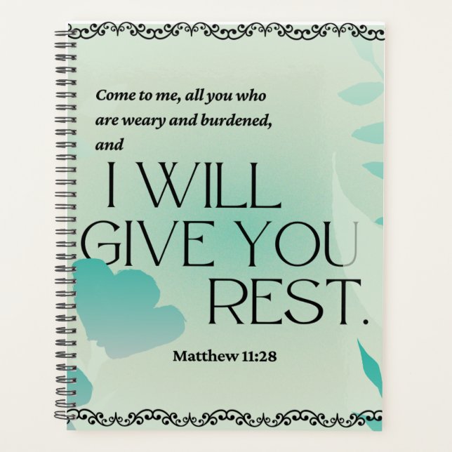 Come to Me: Inspirational Planner Matthew 11-28 (Front)