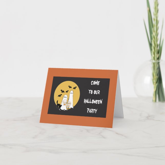 come to our halloween party card (Front)