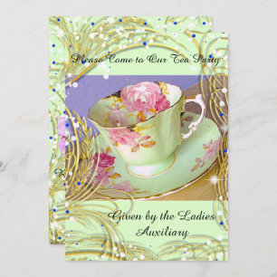 COME TO OUR TEA PARTY INVITATION ARA ARTIST