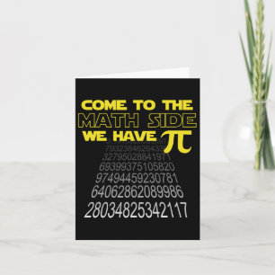 Come To The Math Side We Have Pi Funny Pi Day Humo Card