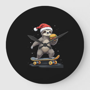 Come To The Sloth Side T-Shirt - Funny Sloth Pun ( Large Clock