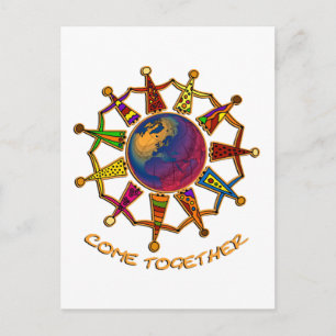 Come Together People Postcard