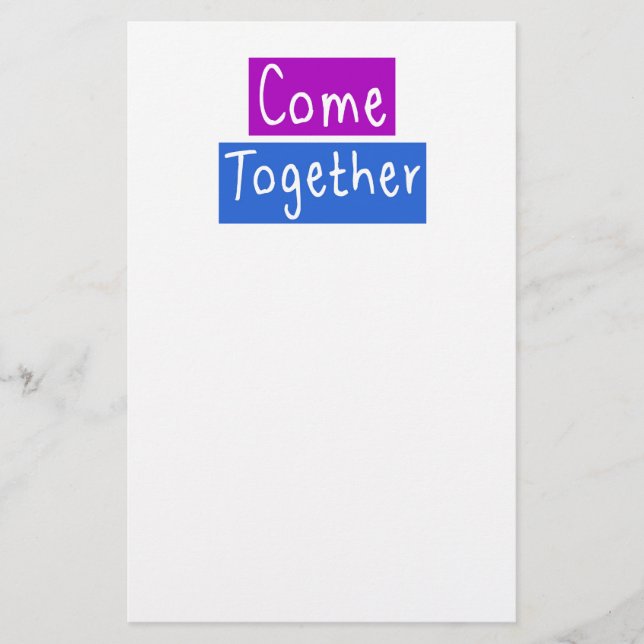 Come Together Stationery (Front)