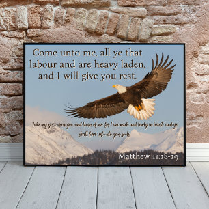 Come unto me all who are weary Majestic Eagle Poster