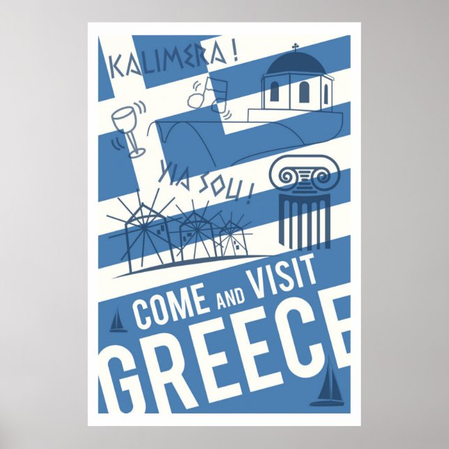 Come Visit Greece Poster (Front)