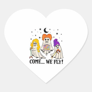 Come We Fly Funny PT SLP OT Nurse Ghost Nursing Ha Heart Sticker