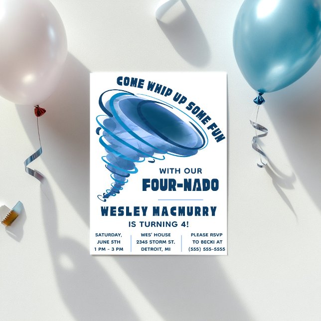 Come Whip Up Some Fun! Tornado Birthday Party Invitation (Creator Uploaded)