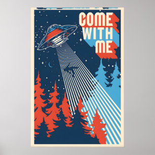 Come With Me NASA Space Travel Poster Print  Stars