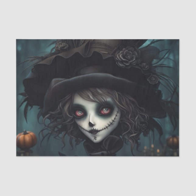 Come With Me Woman Scarecrow Decoupage Paper  (Front)