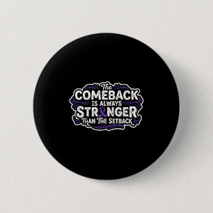 Comeback- alzheimers awareness supporter ribbon 6 cm round badge