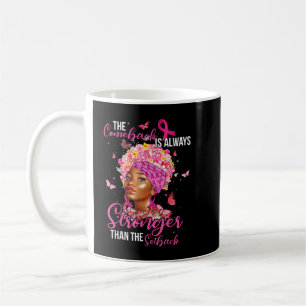 Comeback Stronger Than Setback Black Woman Breast Coffee Mug