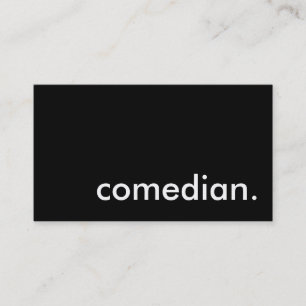 comedian. business card