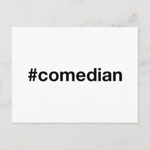 COMEDIAN Hashtag Postcard