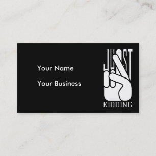 Comedian Just Kidding Business Card