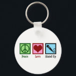 Comedian Peace Love Stand Up Comedy Club Key Ring<br><div class="desc">Peace Love Stand Up Comedy. A cute standup comedian gift for a comic who likes to perform funny sets at open mic night at comedy clubs.</div>
