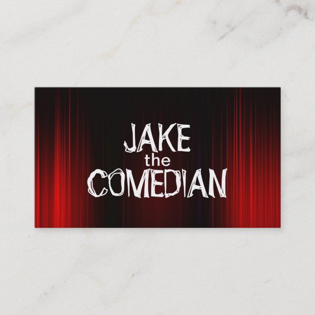 Comedian Theatre Curtain Business Card (Front)