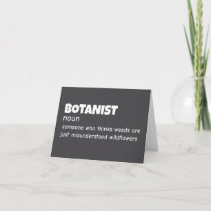 Comedic Plant Researcher Definition Thank You Card