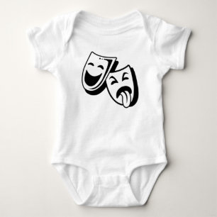 Comedy and Tragedy Masks Baby Bodysuit