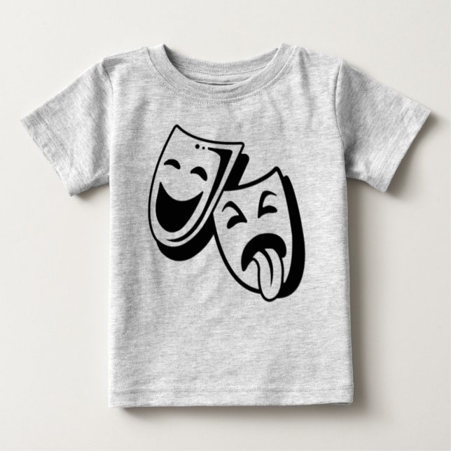 Comedy and Tragedy Masks Baby T-Shirt (Front)