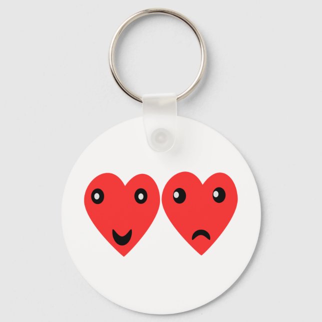 Comedy and tragedy masks key ring (Front)