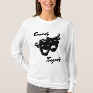 Comedy and Tragedy Masks Theatre Long Sleeve T-Shi T-Shirt