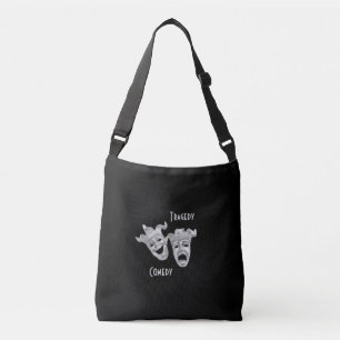 Comedy and Tragedy Silver Theatre Crossbody Bag