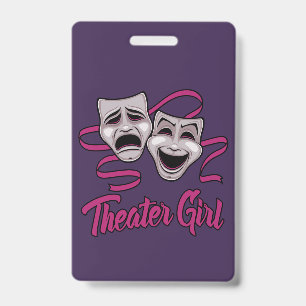 Comedy And Tragedy Theater Girl ID Badge