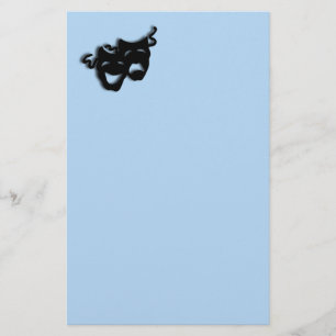 Comedy and Tragedy Theatre Blue Stationery
