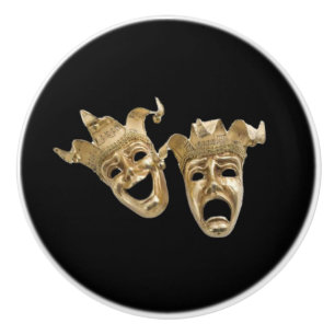 Comedy and Tragedy Theatre Ceramic Knob