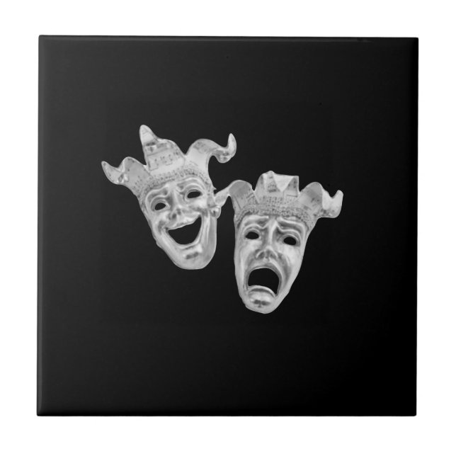 Comedy and Tragedy Theatre Ceramic Tile (Front)