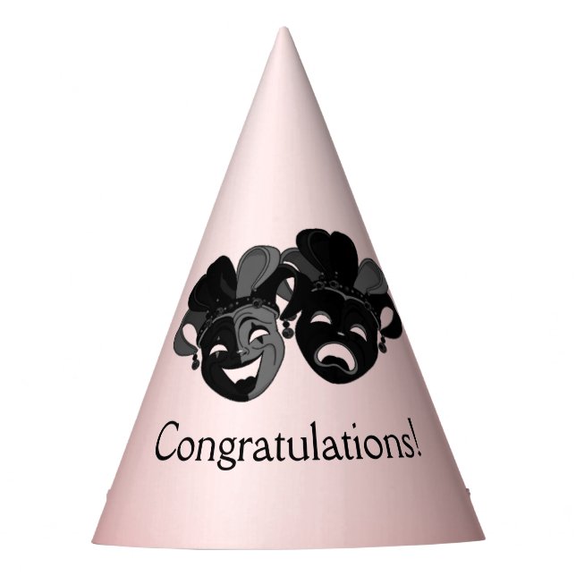 Comedy and Tragedy Theatre Congratulations Party Hat (Front)