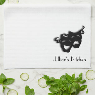 Comedy and Tragedy Theatre Custom Tea Towel