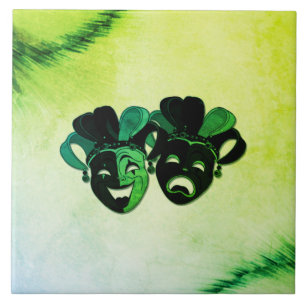  Comedy and Tragedy Theatre Design Green Ceramic Tile
