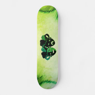 Comedy and Tragedy Theatre Design Green Skateboard